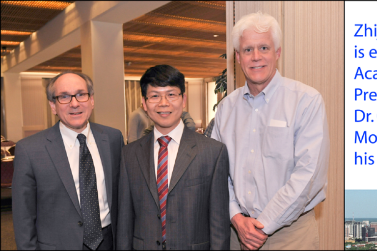 Dr. Chen with NAS President Podolsky and Dr. Olson