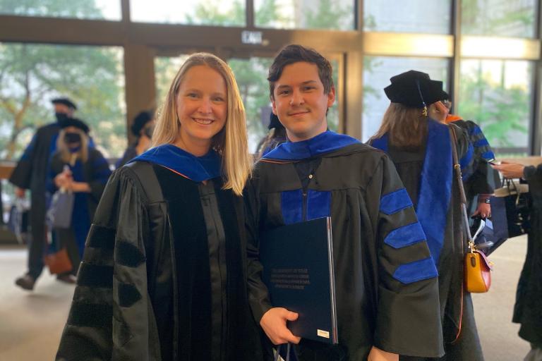 Zane Gibbs Graduation Day with Angelique Whitehurst