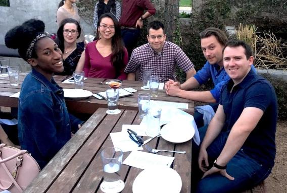 Shino Murakami at her Going Away Party, 2018, with other lab members