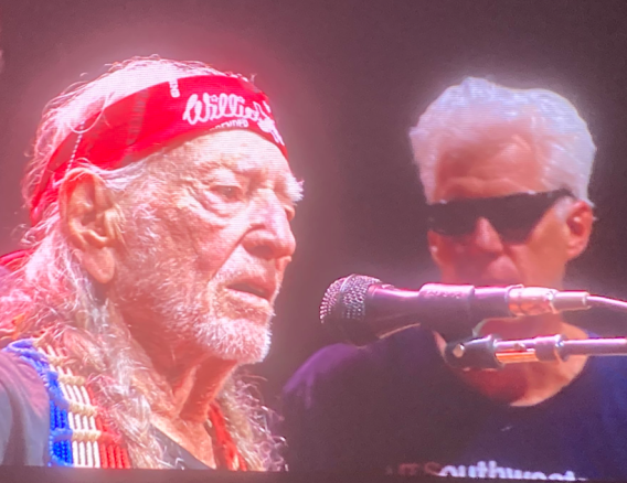 Eric Olson On Stage With Willie Nelson