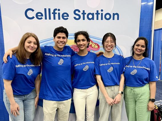 Alex, Abner, Anju, Bingbing, and Maggie at ASBMB 2024.