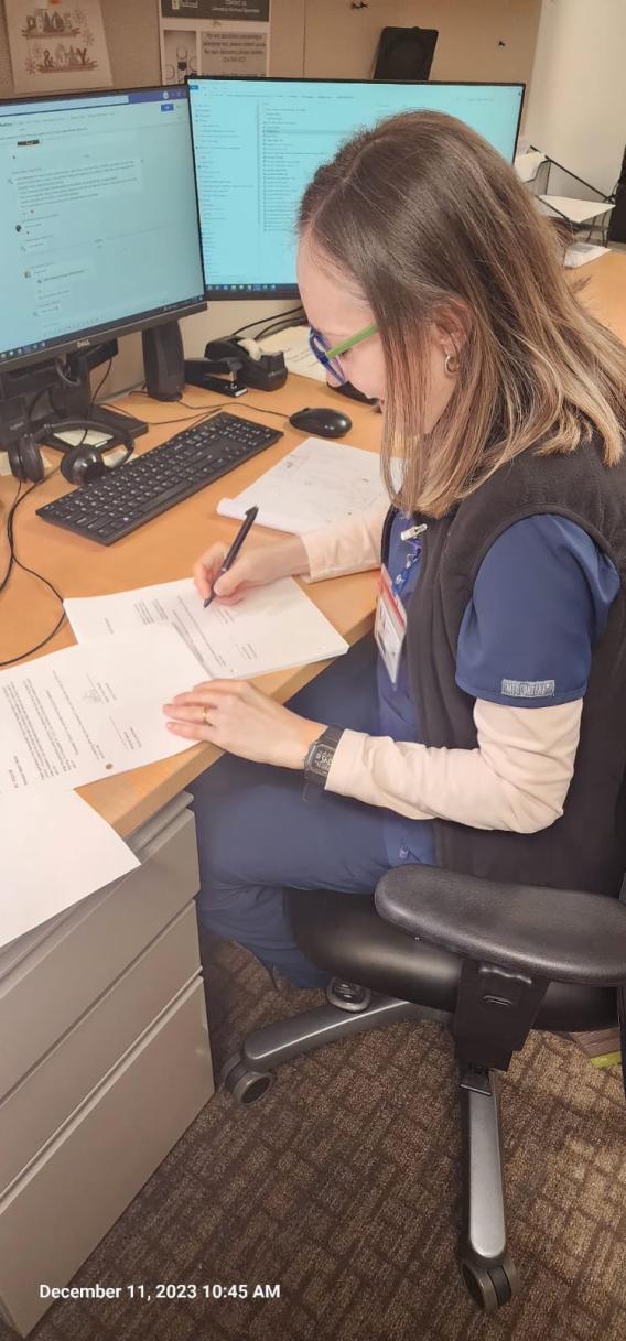 Diana Triana Gomez working hard