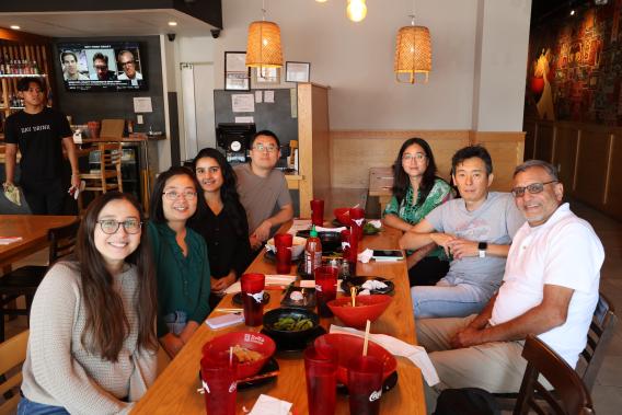 Lab lunch group picture