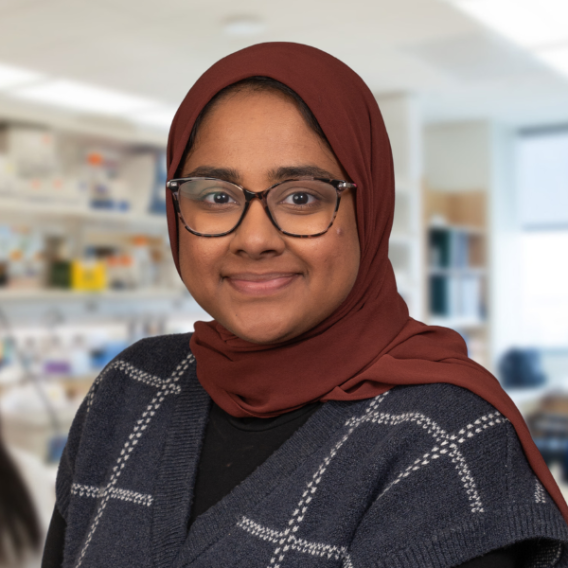 Afeefah Khazi-Syed, lab member in the David Greenberg lab