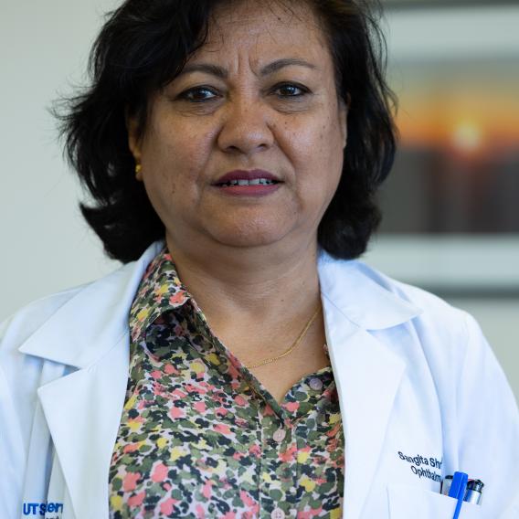 Headshot of Sangita Shrestha, Ph.D., a member of the Ufret-Vincenty lab.