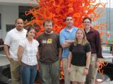 Lab Group May 2010 in front of orange scupture