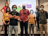 Conrad Lab  group wearing protective masks, 2020