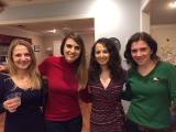 Four ladies from Brekken Lab at party