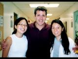 Two Lab members with Dr. Abrams