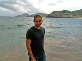 2010 St Kitts microRNA Meeting - lab member on the beach