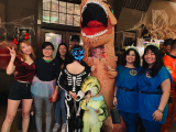 Mu Ping Lab group photo with Halloween costumes