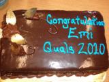 Emi Qual "Congratulations" cake