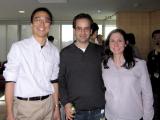Hun-way Huang Graduation - with Dr. Mendell and another person