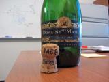 Champaign bottle and cork marked "MCB Stubbs"
