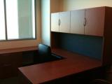 Desk, chair and cabinet in Unoccupied New Office