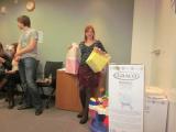 Olga with gifts at her Baby Shower
