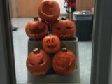 Six carved pumpkins