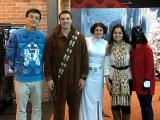 Lab members in Star Wars costumes