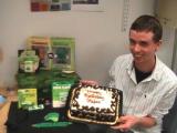 Stefan holding his Birthday cake