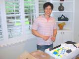 Tony Hsieh Going Away Party - Tony with cake