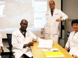 Ufret-Vincenty Lab members at a table