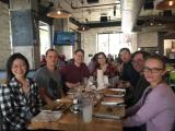 Group of people at restaurant table
