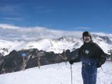 Dr. Mason prepares to ski down a trail