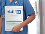 physician with vitalsign6 ipad