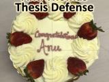 Anu Thesis Defense Celebration Cake