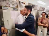 Dr. Malladi gives Mauricio a hug