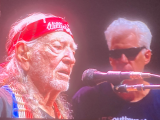 Eric Olson On Stage With Willie Nelson 