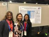 Gabriella Go medical student UT Houston presenting poster at national meeting with her mentor Karen J. Vigil, MD, both of whom collaborated with Dr. Jain in the research project.