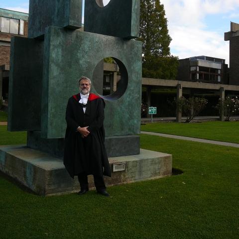 Ralph at Cambridge University in graduation robes