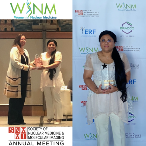 Dr. Zaman accepts WINM's Rising Start award, 2023